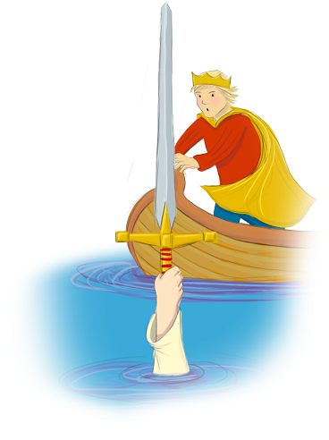 She Gave Arthur A Magic Sword Called 'excalibur' - Illustration (370x525), Png Download