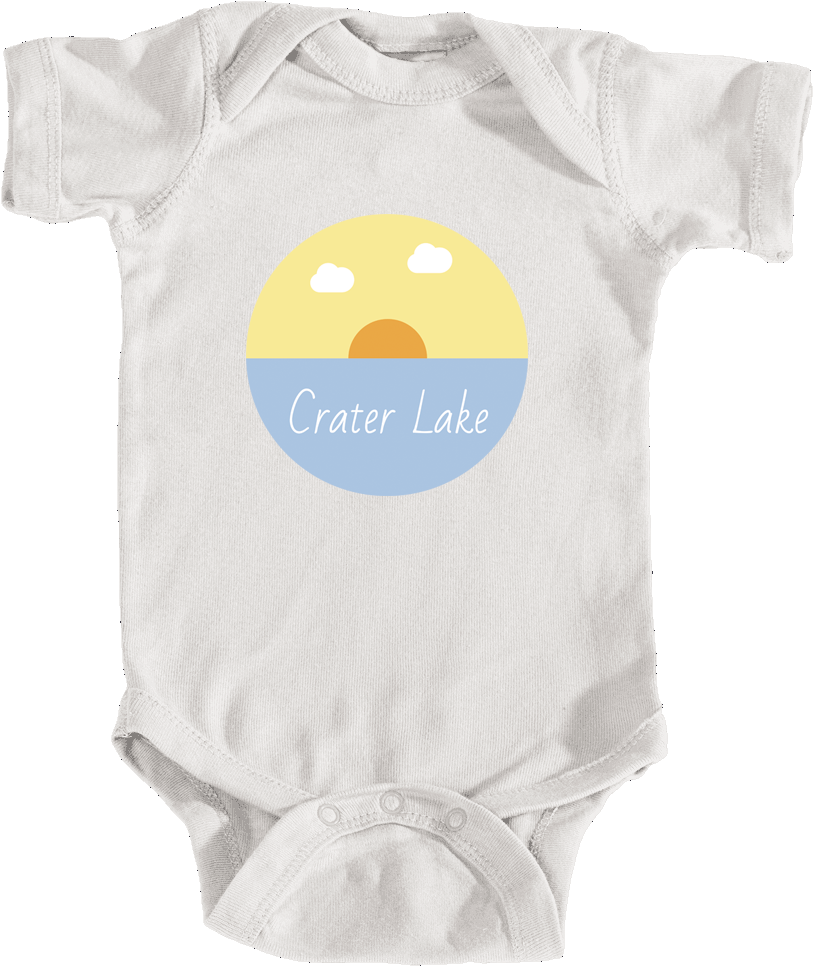 Crater Lake Lake Sunset - Hangin With My Peeps T-shirt \ Onesie (1000x1000), Png Download