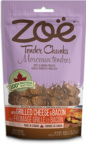 Zoe Tender Chunks - Grilled Cheese & Bacon - 150 (325x541), Png Download