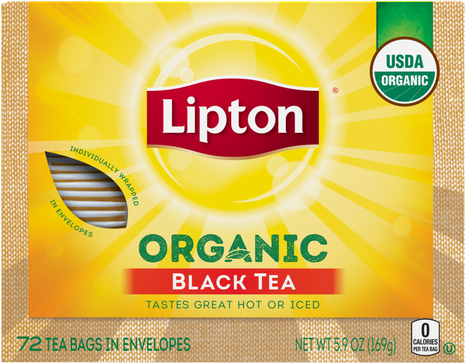 Lipton Organic Black Tea (984x985), Png Download