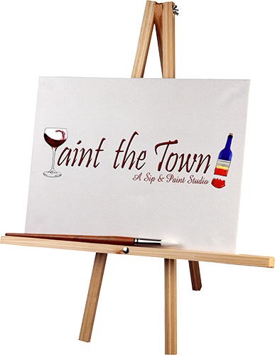 Paint Nite Ri Paint The Town Studios Canvas - Paint On A Canvas Png (387x500), Png Download