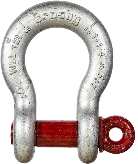 Crosby G209 Sp Anchor Shackles - 1.5 Crosby Shackle (450x539), Png Download