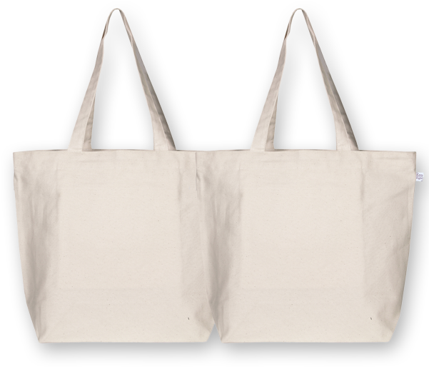 Canvas Large Tote Bag Natural Pack Of Ecoright Png - Tote Bag (600x600), Png Download