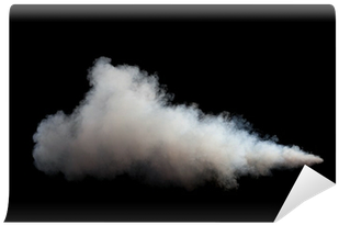 Fotomural Humo Blanco Sobre Fondo Negro - Smoke On Black Background (400x400), Png Download