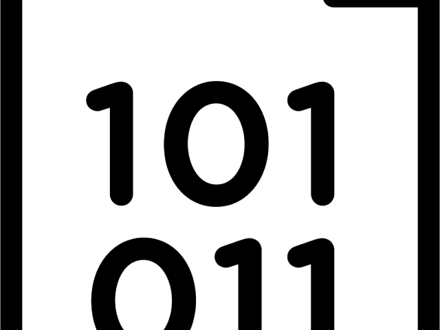 Binary Clipart Svg - Monochrome (640x480), Png Download