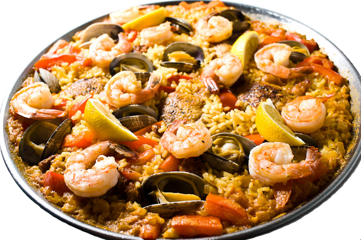 Paella-25 2017 Seafood - 12" Paella Decal Sticker Spanish Seafood Clam Shrimp (725x482), Png Download