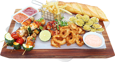 Alfdn Seafood Platter - Grilled Seafood Platter Png (500x279), Png Download
