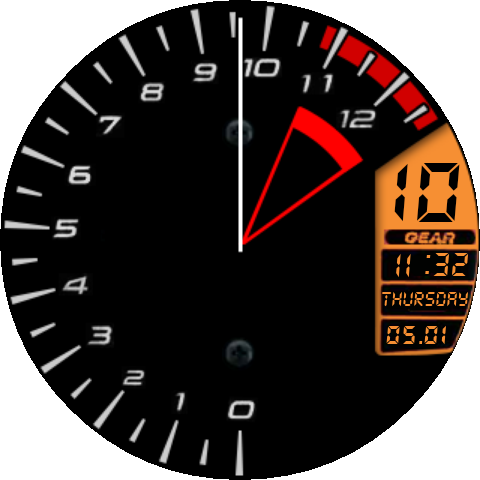Bike Rev Counter - Wall Clock (480x480), Png Download