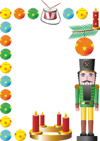 Christmas Free Printable Papercraft Templates Click - Nutcracker Border (339x480), Png Download