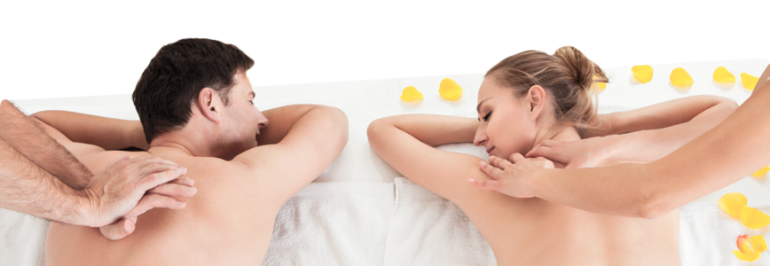 Couple Massage - Body Massage For Couple (868x300), Png Download