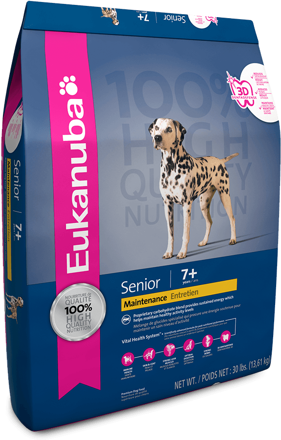 Eukanuba Senior Maintenance Dog Food 30 Lb. Bag (946x1128), Png Download