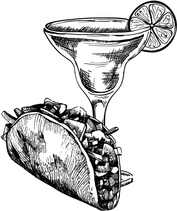 Phoenix New Times Tacolandia 2017 - Taco Sketch (360x500), Png Download