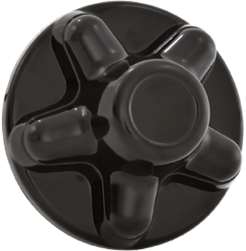Picture Of Qt545bhs - Phoenix Usa Qt545bhs Hub Cover, Abs Black, 5 Lugs, (352x360), Png Download