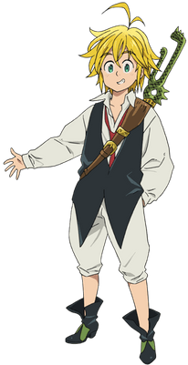Meliodas Standing - Os Sete Pecados Capitais Meliodas (400x400), Png Download