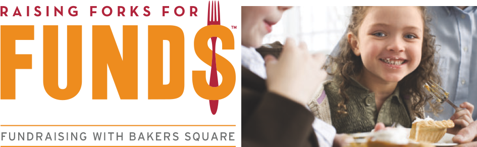 Bakers Square Forks For Funds - Girl (955x385), Png Download