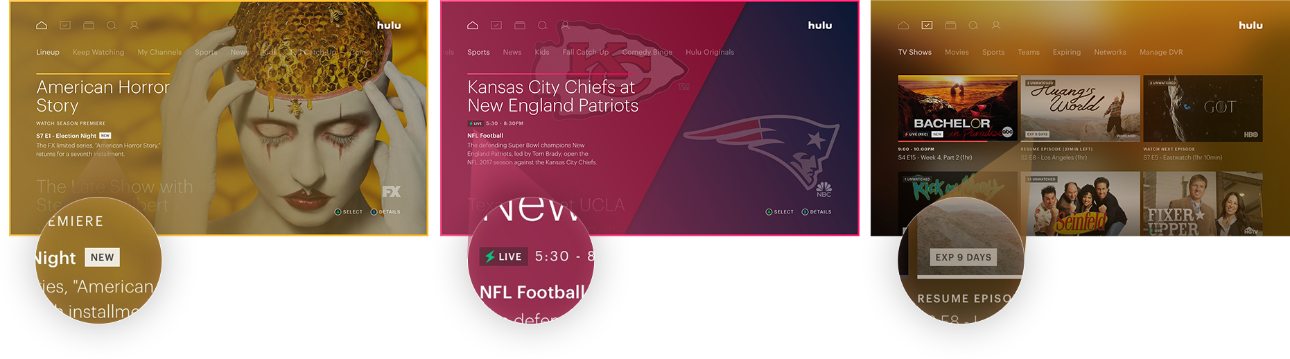We Like To Show Off All The New Content That Lands - Hulu (1861x518), Png Download