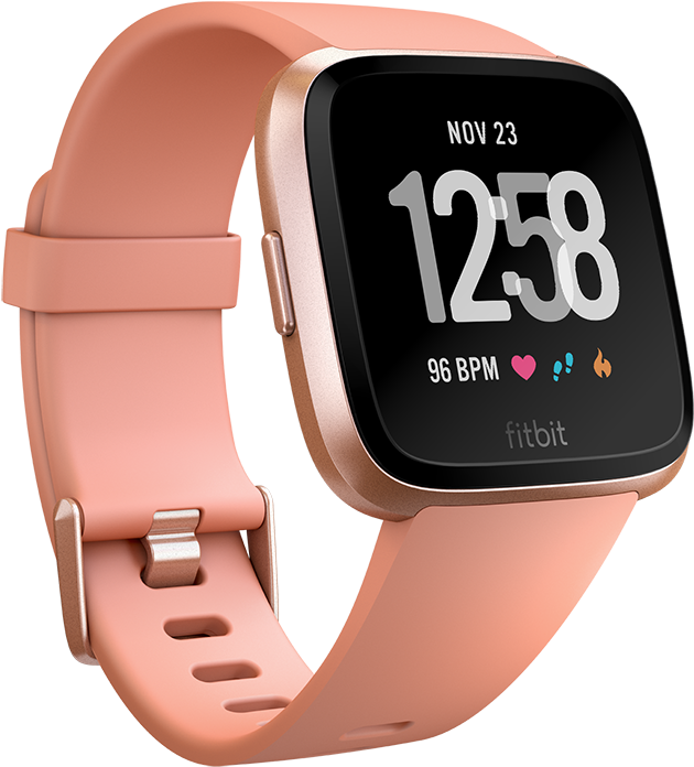 The Fitbit Versa Smartwatch Offers 24/7 Heart-rate - Fitbit Versa Rose Gold (1080x920), Png Download