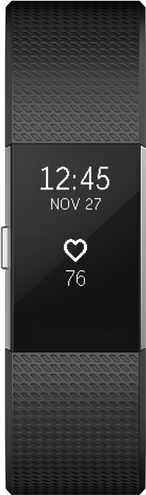 Fitbit Charge - Fitbit Charge 2, L, Černá - Fb407sbkl-eu (610x858), Png Download