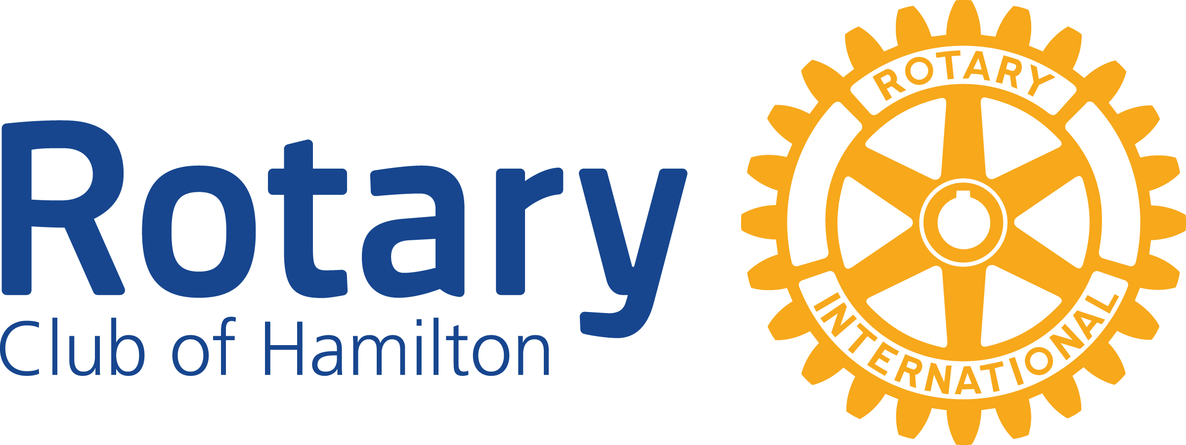 Rotary Club Of Hamilton Logo - Rotary International Logo (2399x900), Png Download