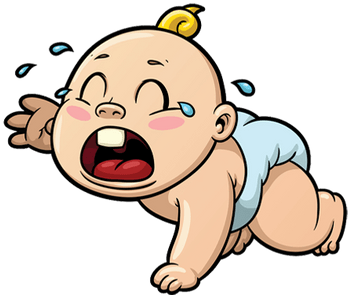 Cartoon Bebé Llorando - Baby Crying Cartoon Png (400x400), Png Download