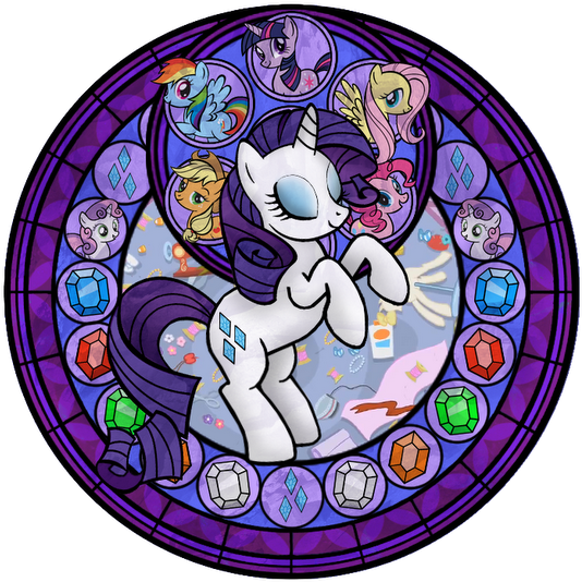 25 May 2012 - My Little Pony Stained Glass Rarity (552x552), Png Download