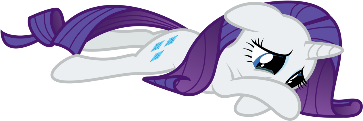 Rarity Sad Png Graphic Black And White Stock - My Little Pony Rarity Sad (1280x438), Png Download