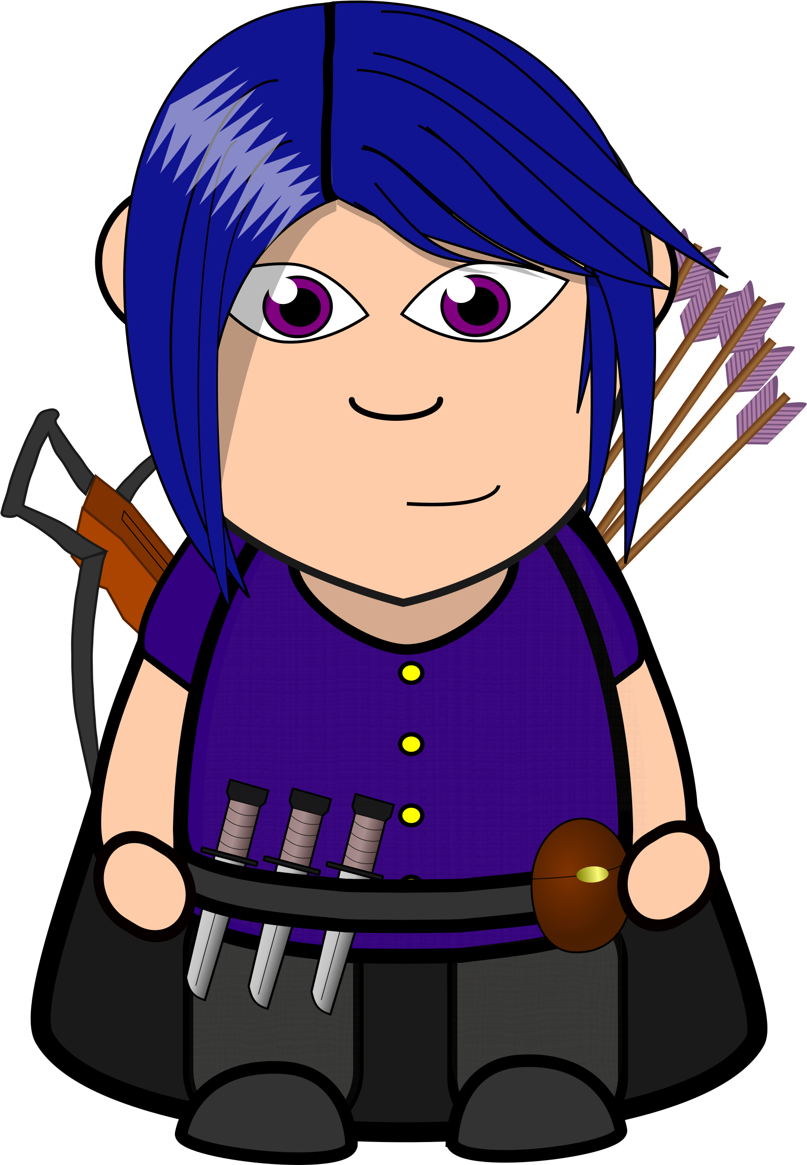 This Free Icons Png Design Of Chibi Rogue 2 (1651x2400), Png Download