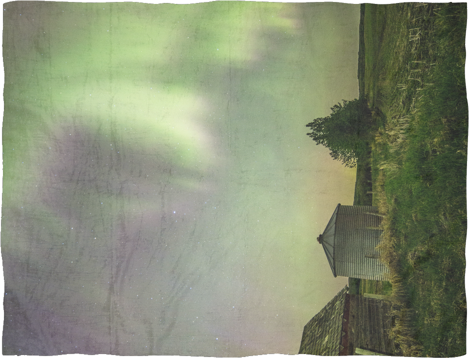 "northern Lights Over Alberta" Fleece Blanket - Painting (1024x1024), Png Download