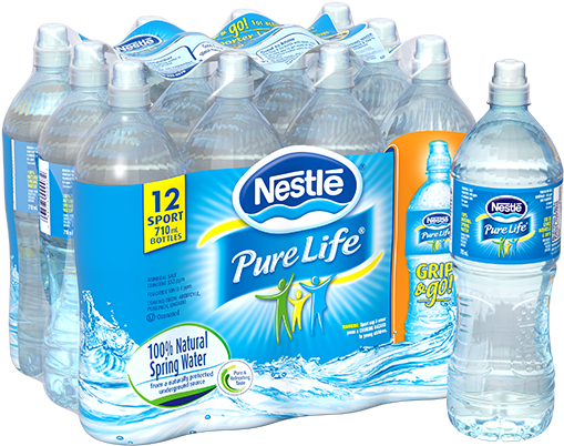 Alt Text Placeholder - Nestle Pure Life Purified Water 24-0.5l Plastic Bottles (600x600), Png Download