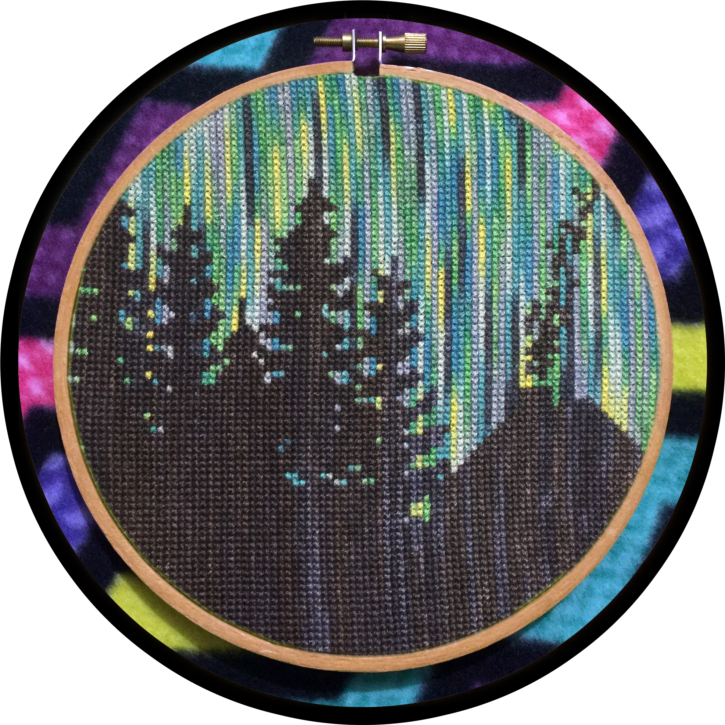 Northern Lights Cross Stitch Kit (2500x2500), Png Download