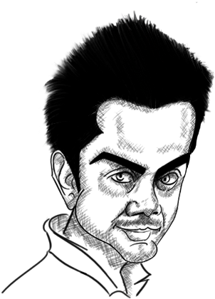 Virat Kohli India Cricket - Cartoon Picture Of Virat Kohli (432x541), Png Download