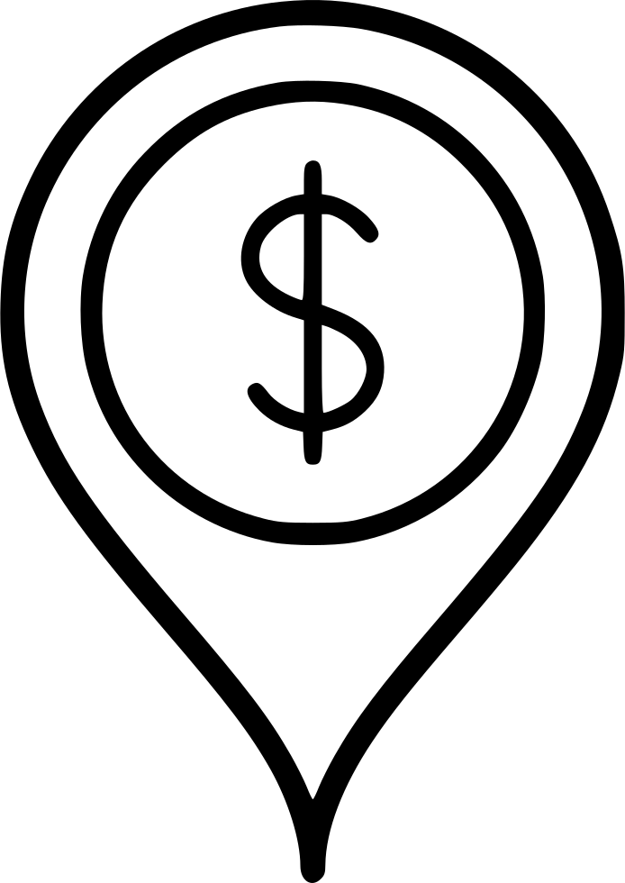 Location Pin Dollar Map Pointer Location Comments - Emblem (694x980), Png Download