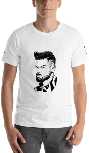 Premium Unisex Short Sleeve White Jersey T-shirt - T-shirt (500x500), Png Download