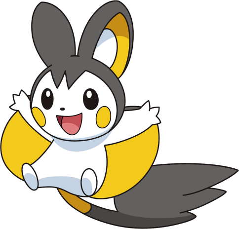 Emolga - Emolga Bw Anime (484x464), Png Download