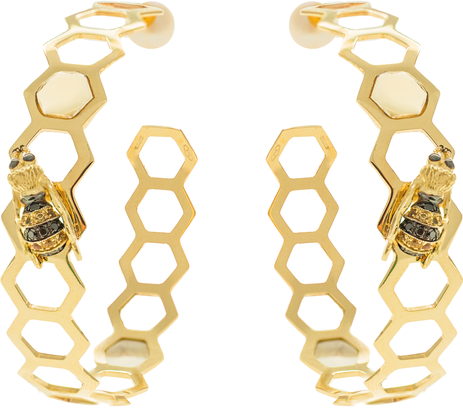 To Bee Or Not To Be Hoop Earrings - Earring (1500x1000), Png Download