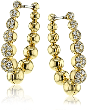 Le4549-y Hoop Earring - Chain (400x400), Png Download