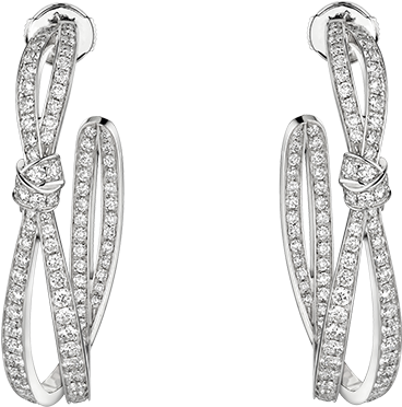 Liens Séduction Hoop Earrings - Chaumet Liens Seduction Earring (477x772), Png Download