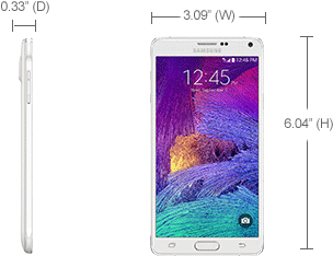 Samsung Galaxy Note 4, White (verizon Wireless) Certified (515x265), Png Download