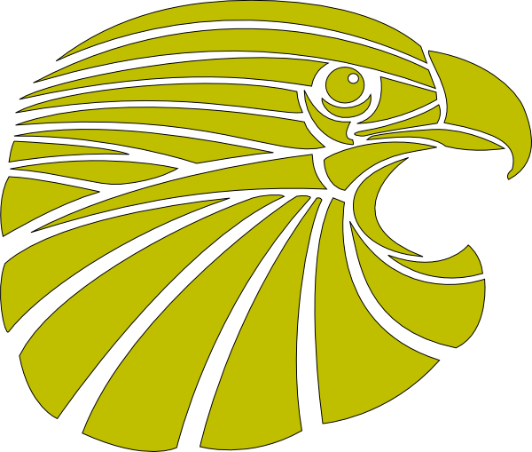 Clipart Eagle Head - Gold Eagle Head Png (600x509), Png Download