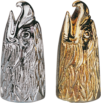 Die-cast Valve Stem Covers For The Perfect Finishing - Zodiac Gold Eagle Head Tyre Valve Dust Cap Covers (pair) (487x480), Png Download