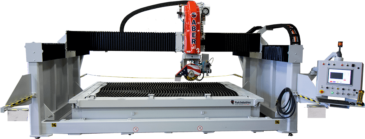 Proven Cnc Saw Adds Innovative Waterjet To Maximize - Park Industries Saberjet (1260x574), Png Download