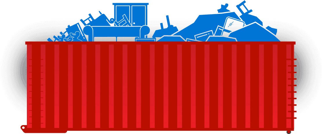 Dumpster Yard Roll Off Clipart (1150x464), Png Download