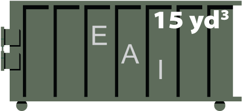 15 Yard Dumpster - Sign (693x244), Png Download