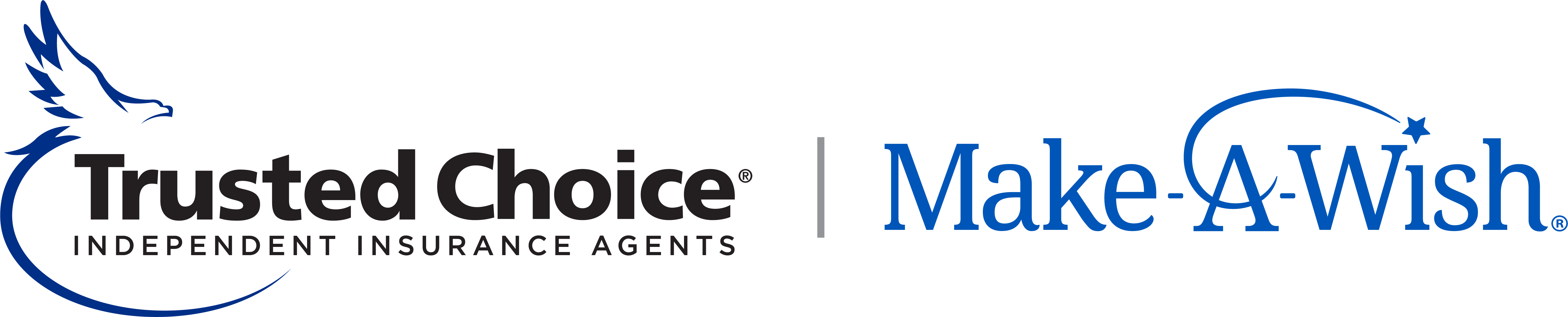 Logo Combos Blue&black Trusted Choice 2019 Make A Wish - Trusted Choice (5520x1117), Png Download