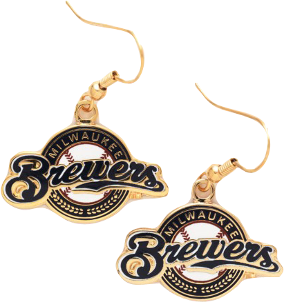 Milwaukee Brewers Logo Dangle Earrings 6 Pc Min - Milwaukee Brewers Logo Dangle Earrings (gold-tone) (498x498), Png Download