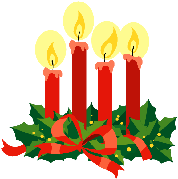 Religious Advent Clipart - Advent Candles Clipart (578x582), Png Download