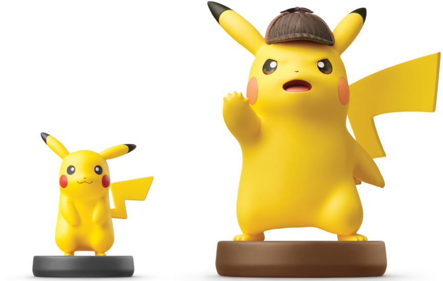 Pre-orders For Giant Detective Pikachu Amiibo Have - Detective Pikachu Amiibo Size (1038x576), Png Download