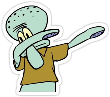 Squidward Dab By Emilyosman - Transparent Background Squidward Dab (375x360), Png Download