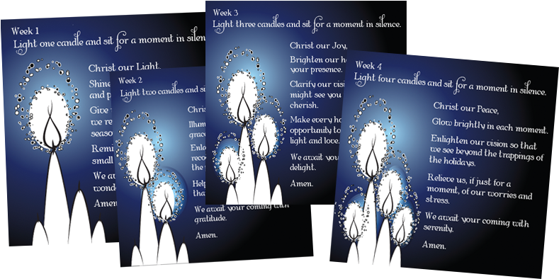 We Invite You To Download Prayer For Lighting The Advent - Advent Wreath (800x400), Png Download