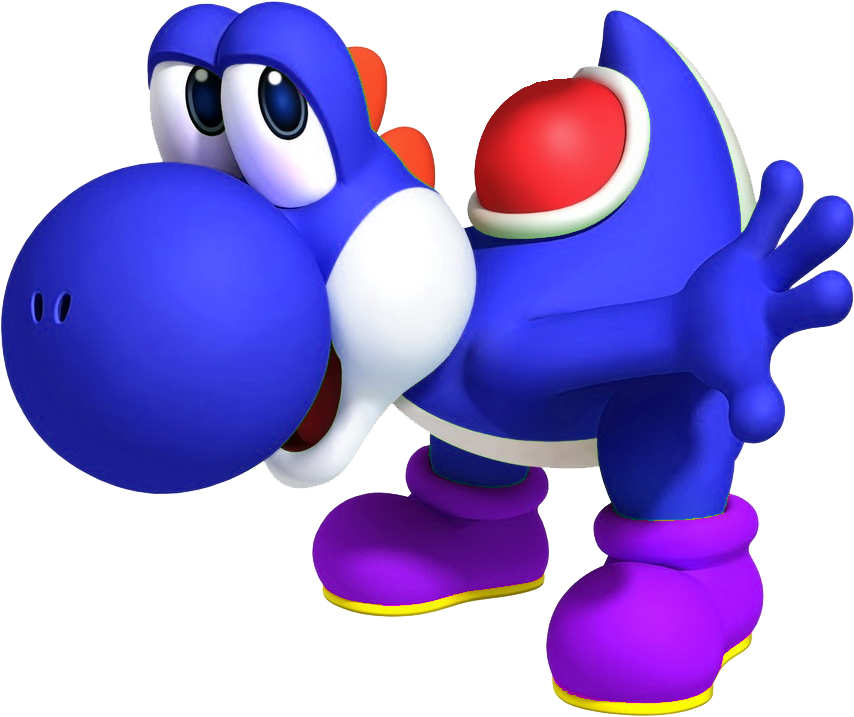 Markeyruiz97 - Mario Bros Blue Yoshi (953x816), Png Download